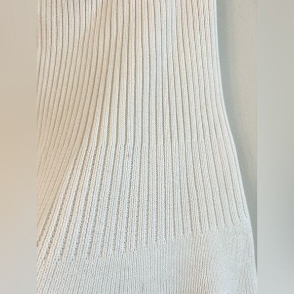 Free People Solid Gold Ivory Ribbed Knit mini skirt flare spring summer vacation - Picture 10 of 11